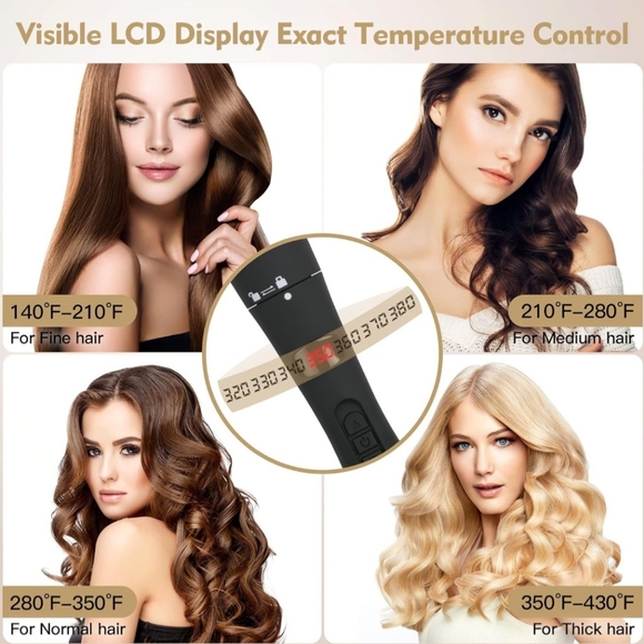 5 in 1 Curling Iron/Wand/Straightener Set with Interchangeable Barrel - Picture 4 of 8